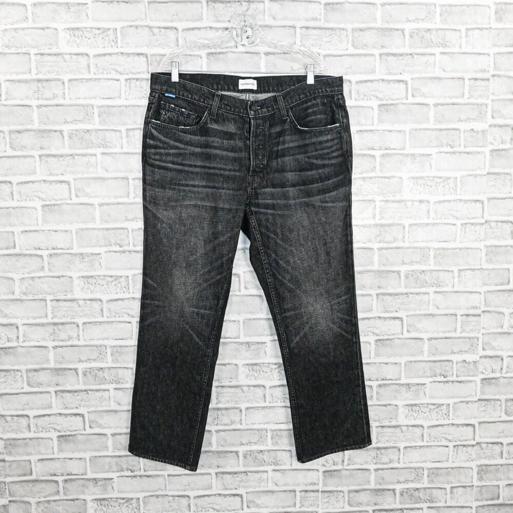 Cotton Citizen Men's Marley Jeans washed Black Belmont straight leg sz 36